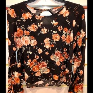 Flower print blouse top!